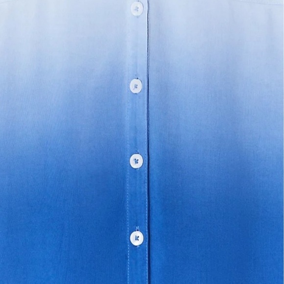 Torrid Blue Dip Dye Challis Ombré Dolman Blouse Top Dolman Fit NEW Women’s Sz 4X - Picture 3 of 15